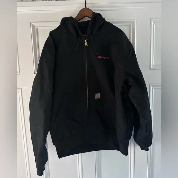 Carhart loose fit black hooded jacket 0J0131m  sz - 2XL - Picture 3 of 12